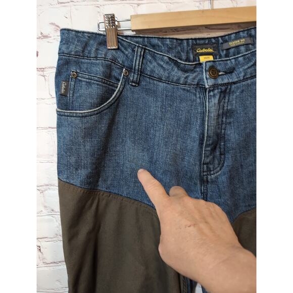 Cabela's Brush Pants Men's 34 X 32 Roughneck Upland Hunting Double Knee Jeans - Picture 2 of 10